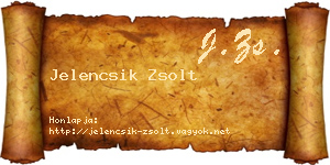 Jelencsik Zsolt névjegykártya