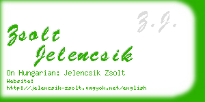 zsolt jelencsik business card